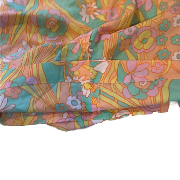 Vintage Stacy Ames Retro floral design mini mini dress/blouse - Picture 5 of 12